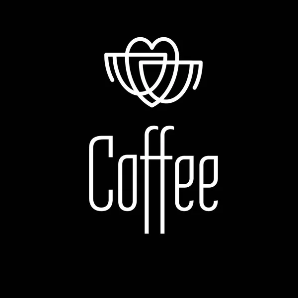 Logo Kaffee-Set — Stockvektor