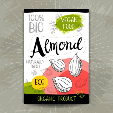 Kroki tarzı, gıda ve baharat renkli etiket