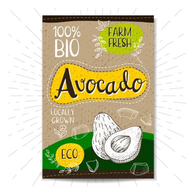 Elle çizilmiş kümesi etiketleri gıda, baharatlar.