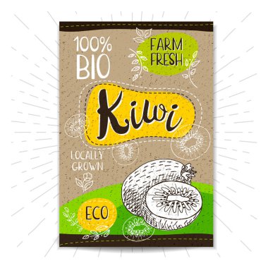 Elle çizilmiş kümesi etiketleri gıda, baharatlar.