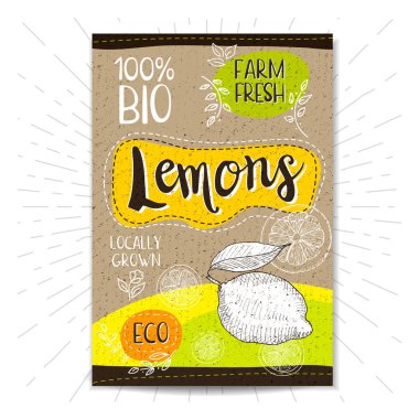 Elle çizilmiş kümesi etiketleri gıda, baharatlar.