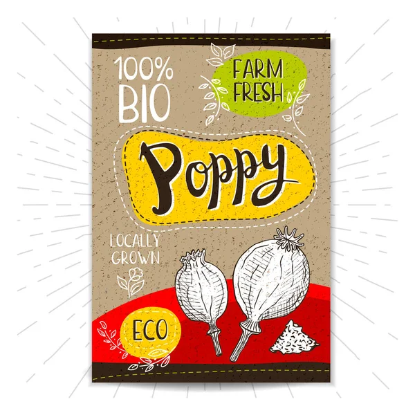 Elle çizilmiş kümesi etiketleri gıda, baharatlar.