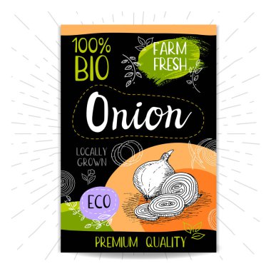 Elle çizilmiş kümesi etiketleri gıda, baharatlar.