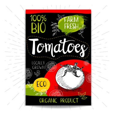 Elle çizilmiş kümesi etiketleri gıda, baharatlar.