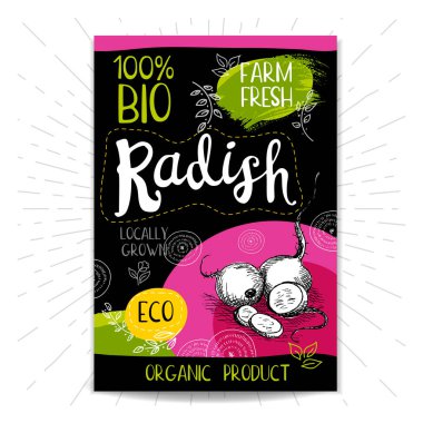 Elle çizilmiş kümesi etiketleri gıda, baharatlar.