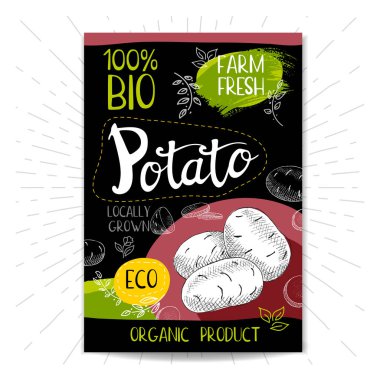 Elle çizilmiş kümesi etiketleri gıda, baharatlar.