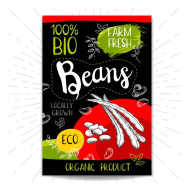 Elle çizilmiş kümesi etiketleri gıda, baharatlar.