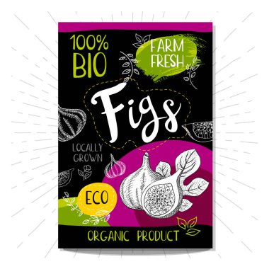 Elle çizilmiş kümesi etiketleri gıda, baharatlar.