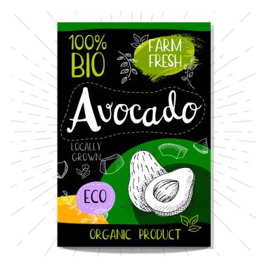 Elle çizilmiş kümesi etiketleri gıda, baharatlar.