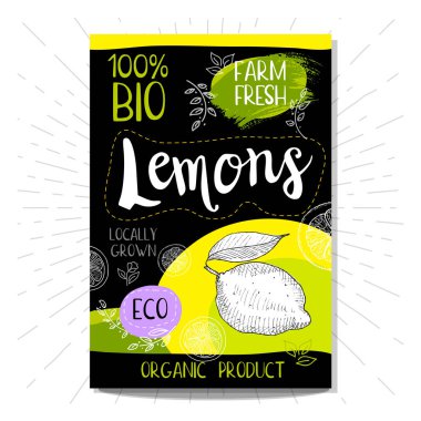 Elle çizilmiş kümesi etiketleri gıda, baharatlar.