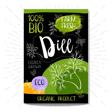 Elle çizilmiş kümesi etiketleri gıda, baharatlar.