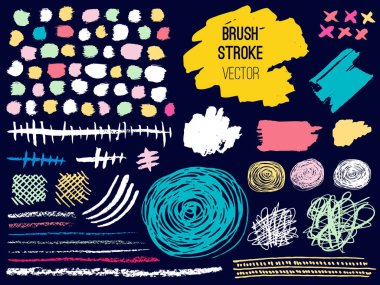 Kontur spot blod ayarlayın. Fırça, kalem, marker, tebeşir.