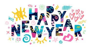 2018 mutlu yeni yıl. Tebrik kartı