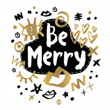 Neşeli Noel mutlu yeni yıl kroki tarzı