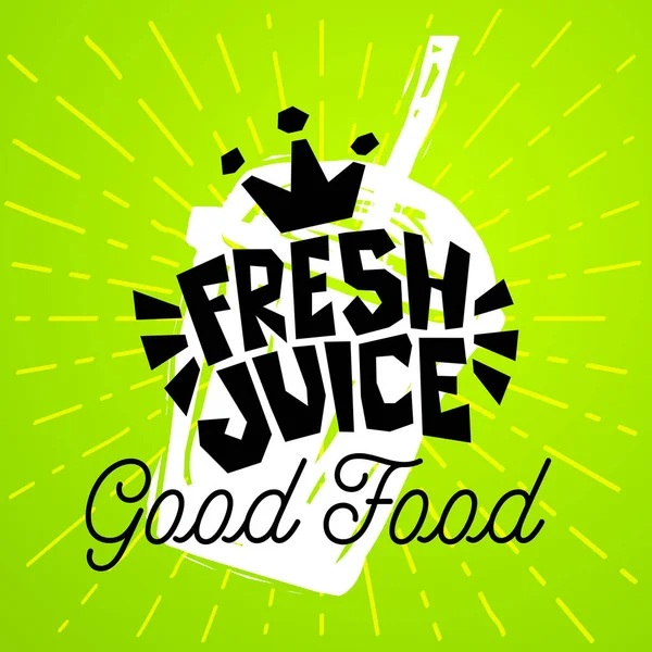 Kleurrijke logo embleem ray glans Label poster stickers voedsel jar smoothie schets stijl verse gezonde ijs organische — Stockvector