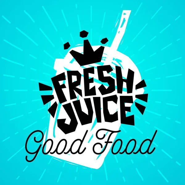 Kleurrijke logo embleem ray glans Label poster stickers voedsel jar smoothie schets stijl verse gezonde ijs organische — Stockvector