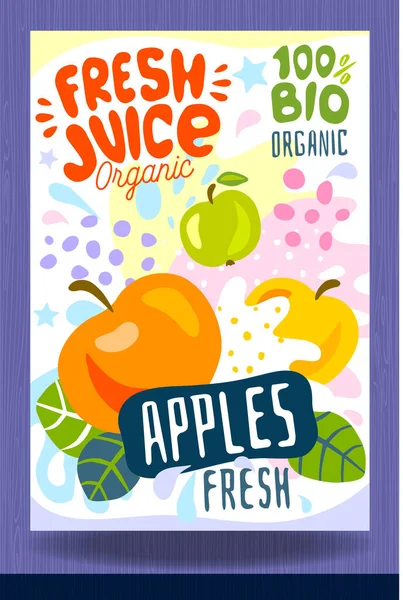 Abstract splash Food label template. Colorful brush stroke. Fruits, spices, vegetables package design. Peach, citrus, tropical. Organic, fresh. Drawing vector illustration — Stock Vector