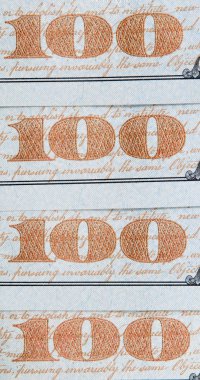 Makro yakın çekim 100 dolarlık.