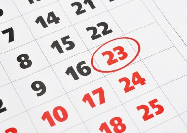 Yazılı tarihi bir takvimi - 23 Şubat