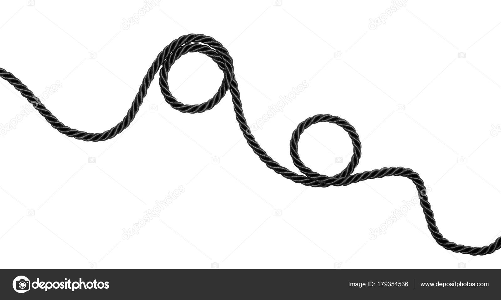 Cuerda negra brillante . Ilustración de stock de ©salamiss #179354536