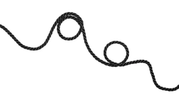 Black shiny rope. — Stock Photo, Image