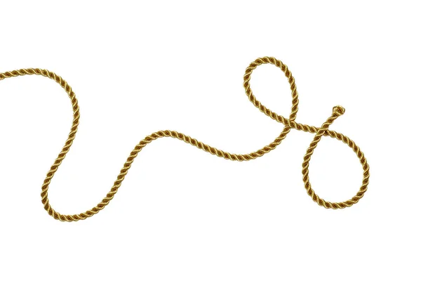 Золотая блестящая веревка . — стоковое фото