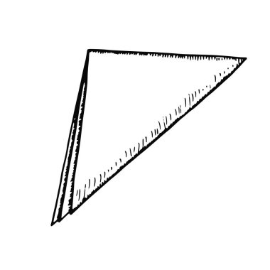 Peçete. İzolasyonda beyaz bir arkaplanda siluet