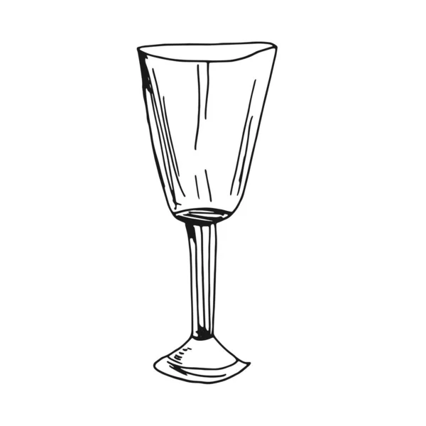 Vidrio copa transparente objeto aislado — Vector de stock