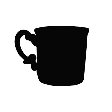 kupa vintage porselen siluet izole vektör