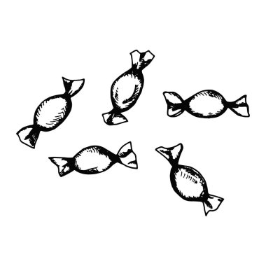 Bir avuç şeker. izole nesne silueti