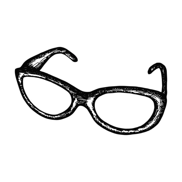 Γυαλιά για το σκίτσο. μεμονωμένη σιλουέτα αντικειμένου — Διανυσματικό Αρχείο