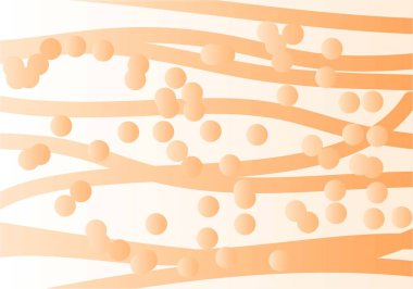 Soyut turuncu renk vektör arkaplanı. daireler ve çizgiler sallanıyor