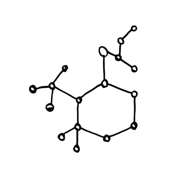 Молекула Эскиза Белом Фоне — стоковое фото