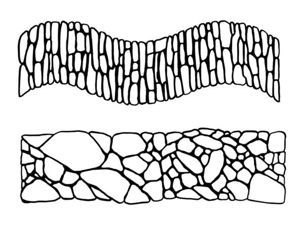 Stone Texture Stone Walkway Sketch Blocks — Stock Photo, Image