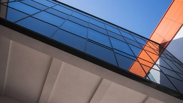 Fragmento Fachada Color Del Edificio Contra Cielo —  Fotos de Stock