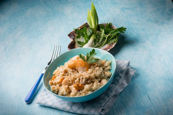 Risotto con vieira y puerro —  Fotos de Stock