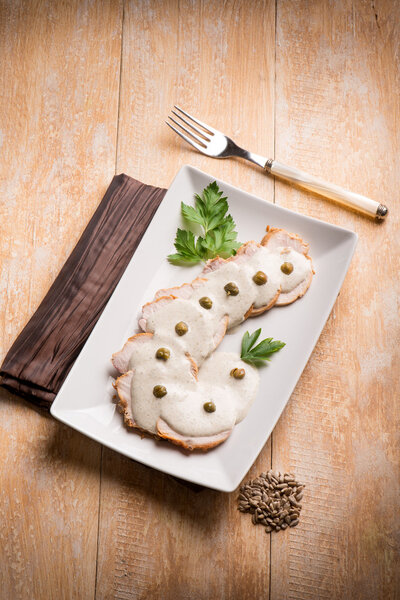 vitello tonnato - veal with tuna sauce and capers