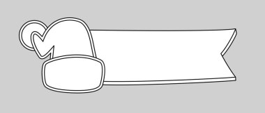 Noel Baba çizgi film şapka siluet hat sanat tarzı gri izole. Mutlu yeni yıl 2016 sembolü dekorasyon şablonu. Neşeli Noel tatil vektör çizim öğeleri tasarım için elbise