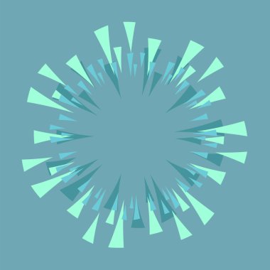 Düz güneş ışınları ya da mutlu patlama Boom çizgi roman için. Metin için yer ile Radyal arka plan vektör çerçeve