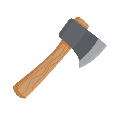 Balta travaling veya düz stil kamp çizimde