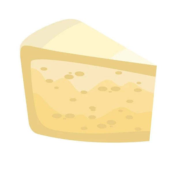 Brie de queso en diseño plano vectorial para la ilustración de alimentos y el arte — Archivo Imágenes Vectoriales