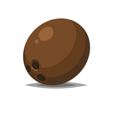 Hindistan cevizi beyaza izole edilmiş.