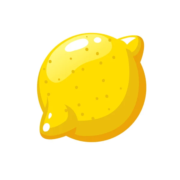 Sárga citrom Frissgyümölcs-lapos stílusú — Stock Vector