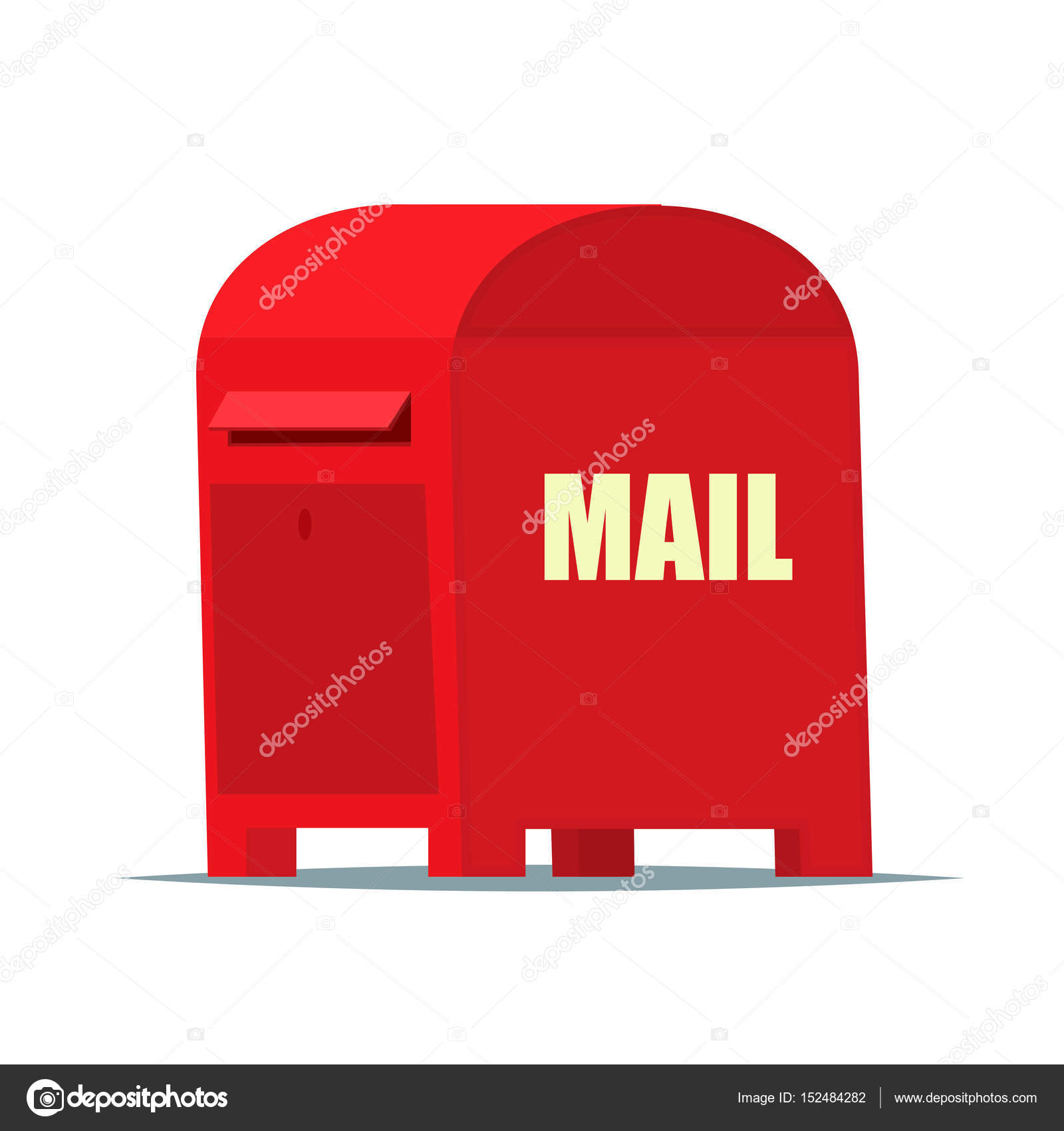 red street mailbox in