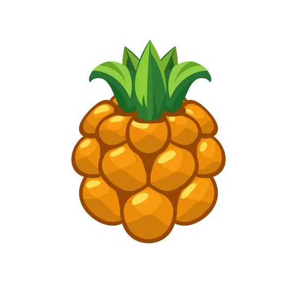 Pinapple ikonen i enkel stil för mat illustration och konst — Stock vektor