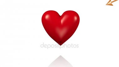 Bir büyük kırmızı altın ok geçerek ile kalp atışları