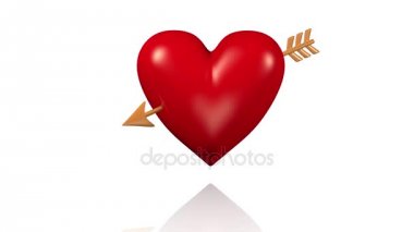 Bir büyük kırmızı altın ok ile kalp atışları