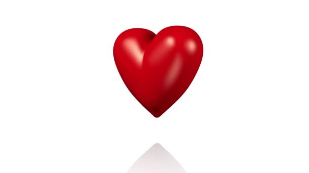 En stor röd slog hjärtat svarvning — Stockvideo