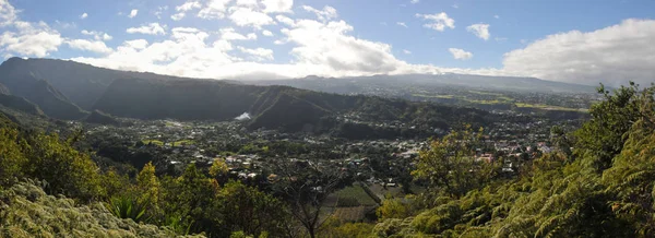 Wide View of Cafres Plain of Reunion Island — Stock Photo, Image