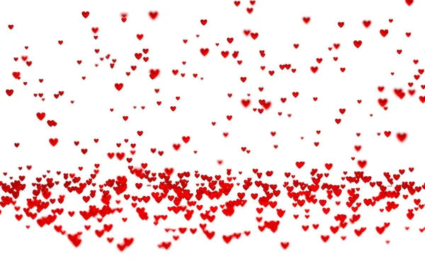 Veel kleine rode harten met een Defocus-Effect — Stockfoto
